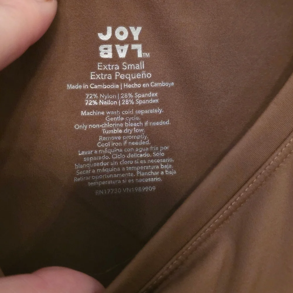 JoyLab NWT Brown Matching Activewear Set XS Flare Leggings & Cropped Top - Picture 7 of 11